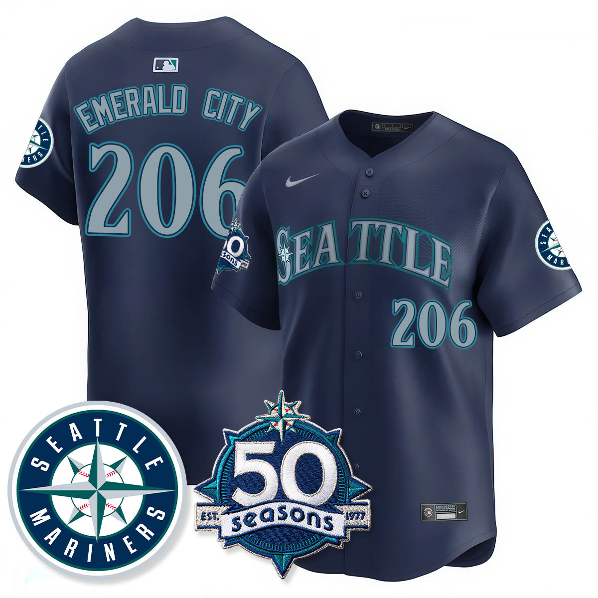 SEA Vapor Premier Limited Jersey - 50th Anniversary - All Stitched-DTD