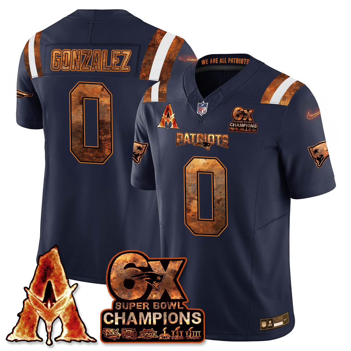 NE x Avatar 3 Fire and Ash Jersey V2 - Stitched