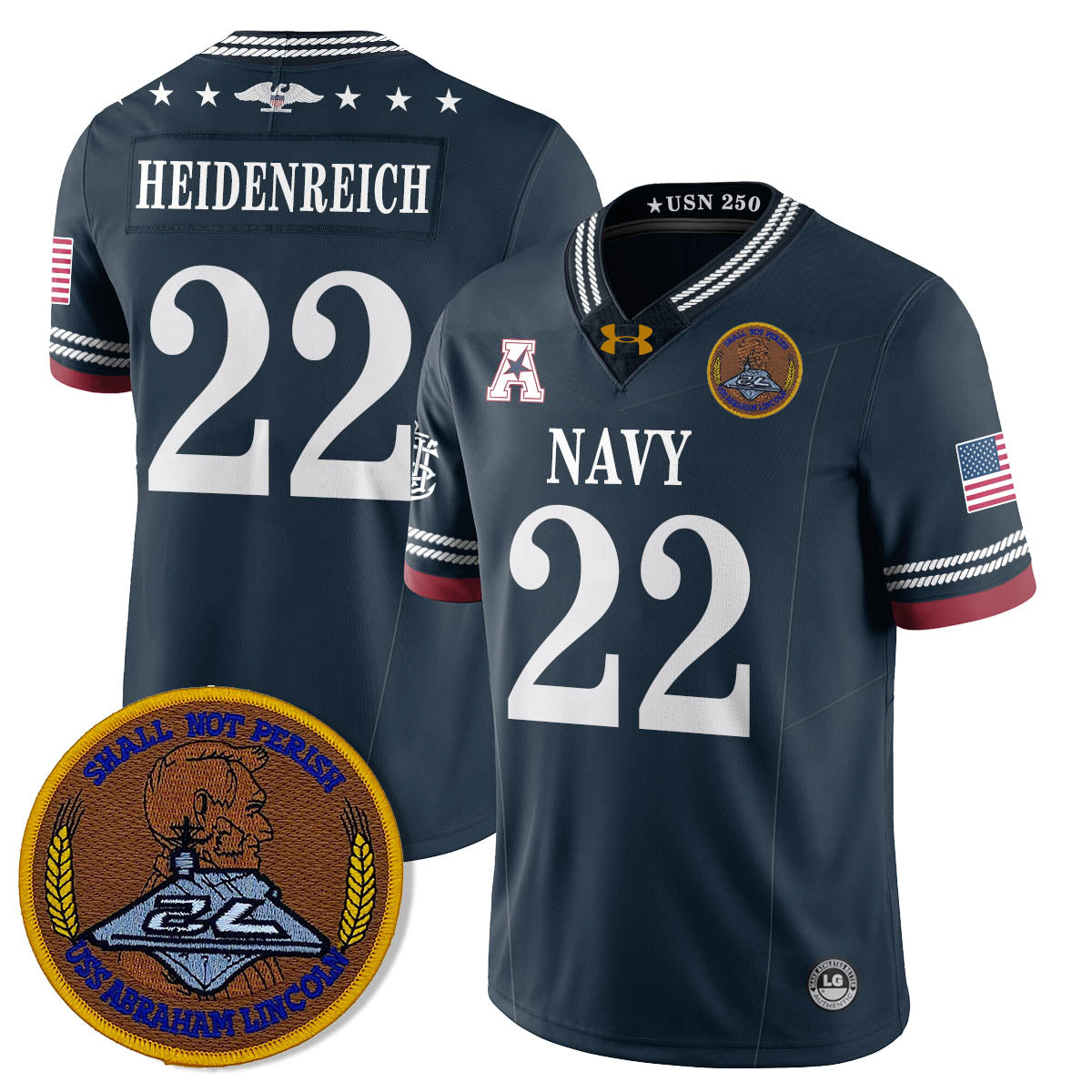 Navy MID Honoring the 250th Anniversary of the United States Navy Jersey - All Stitched-DTD