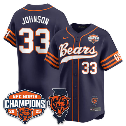 CHI  NFC North Division Champions Vapor Limited Baseball Jersey - All Stitched-DTD