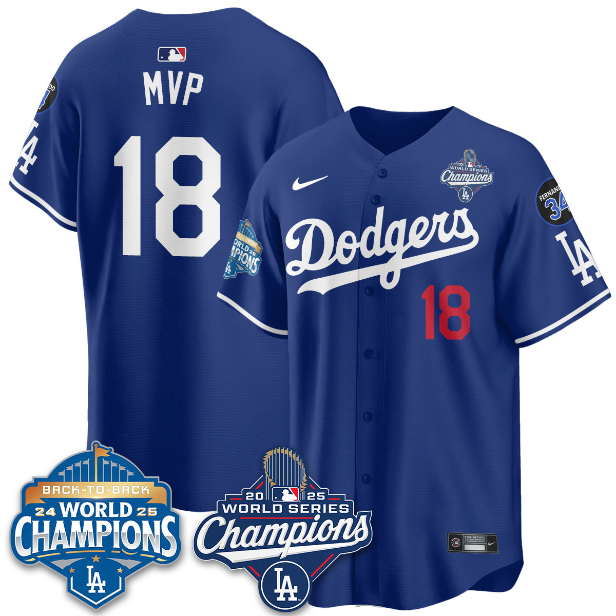 LAD 2025 World Series Champions Jersey - All Stitched-DTD