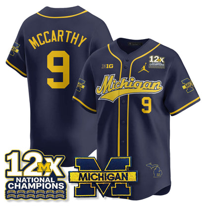 MICH 12x-Time National Champions Baseball Limited Jersey - All Stitched-DTD