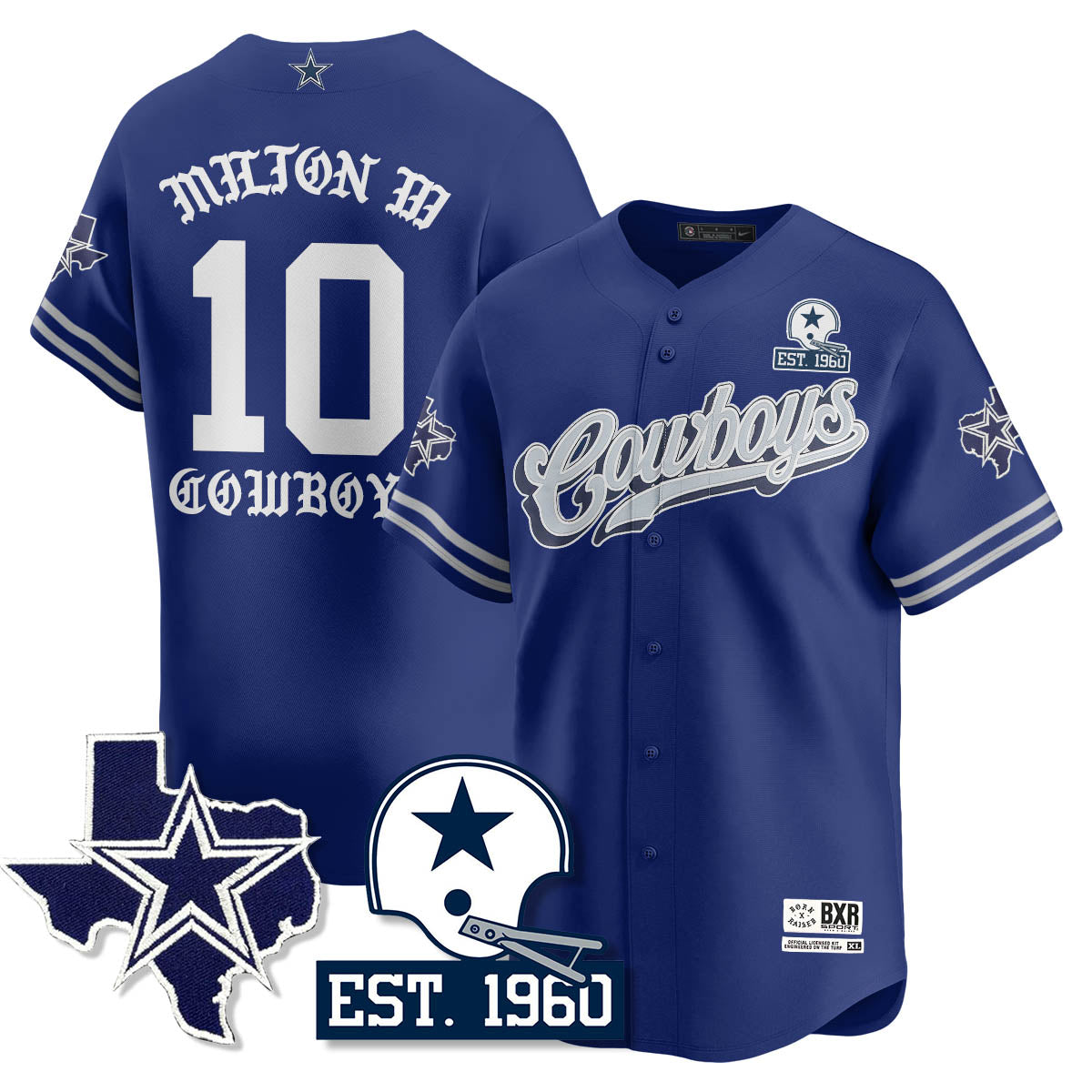 DAL Born x Raised Baseball Jersey - All Stitched-DTD
