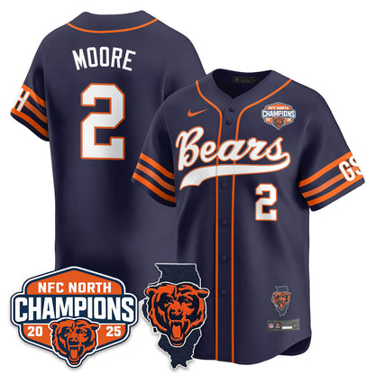 CHI  NFC North Division Champions Vapor Limited Baseball Jersey - All Stitched-DTD