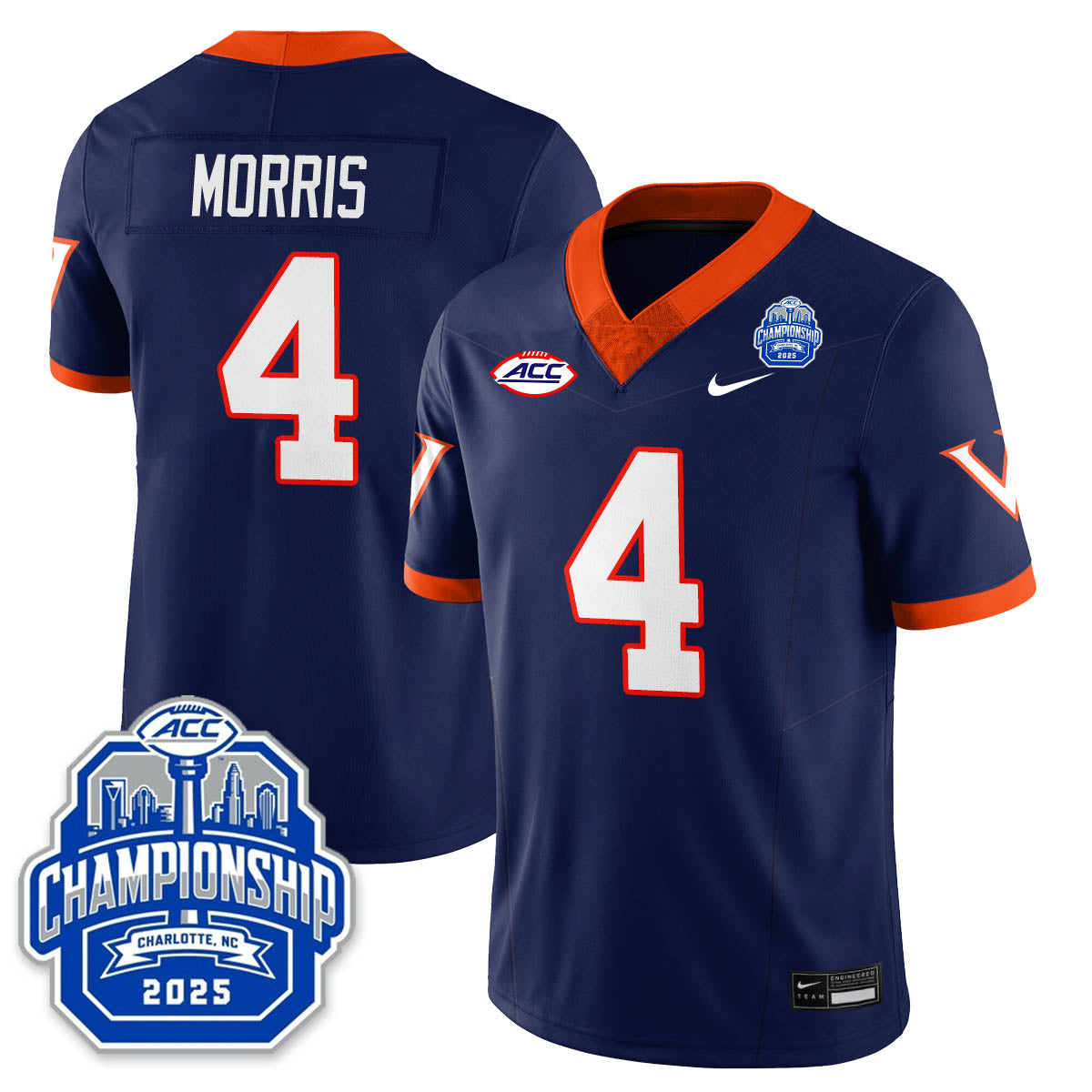 Virginia Football ACC Championship Vapor Limited Jersey - All Stitched-DTD