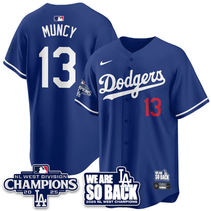 LAD 2025 NL West Division Champions Jersey - All Stitched-DTD