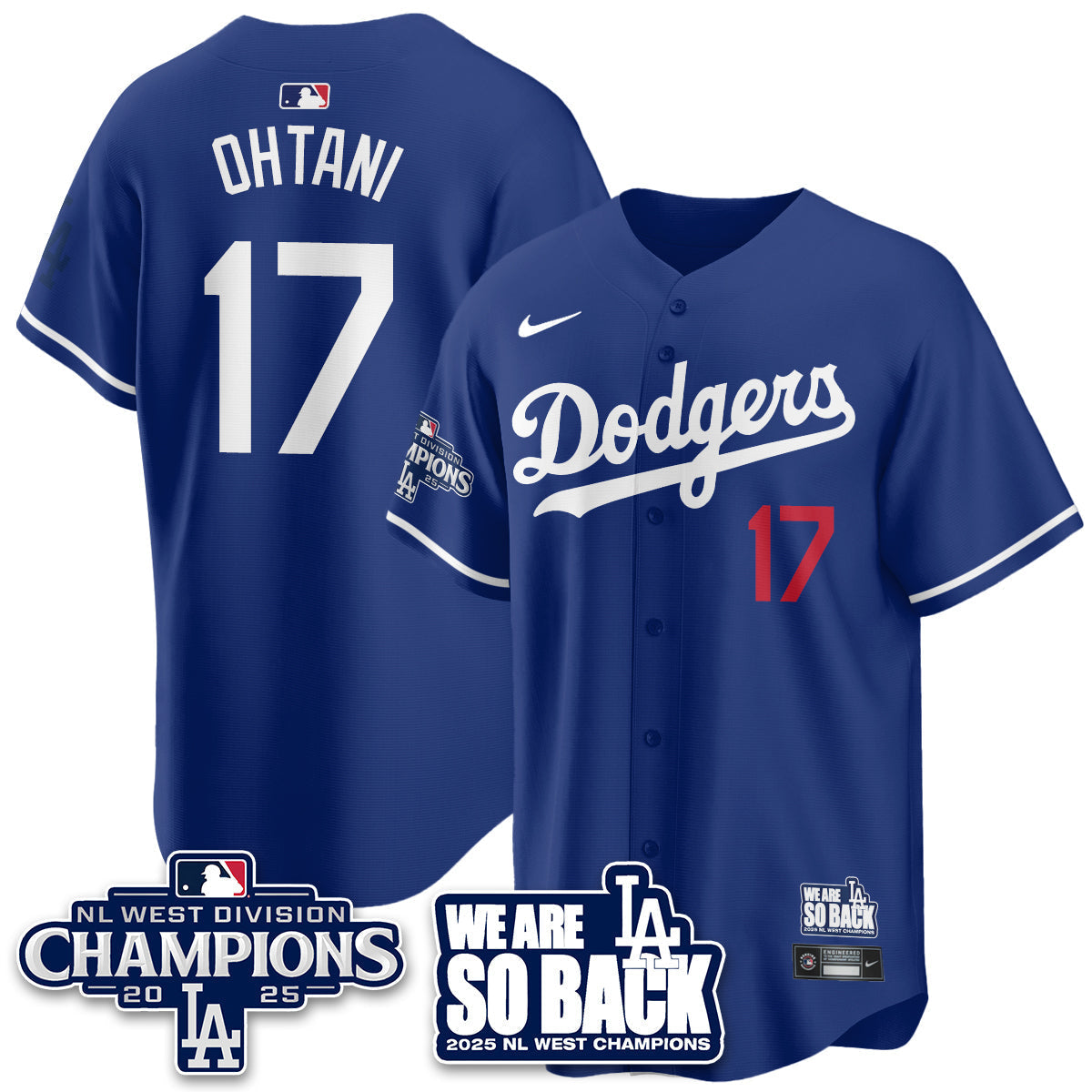 LAD 2025 NL West Division Champions Jersey - All Stitched-DTD