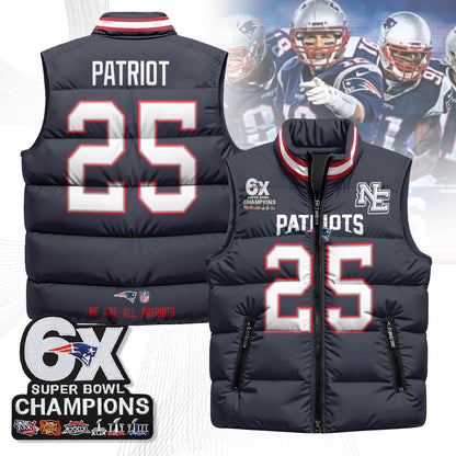 NE 6-Time Champions Unisex Puffer Vest-DTD