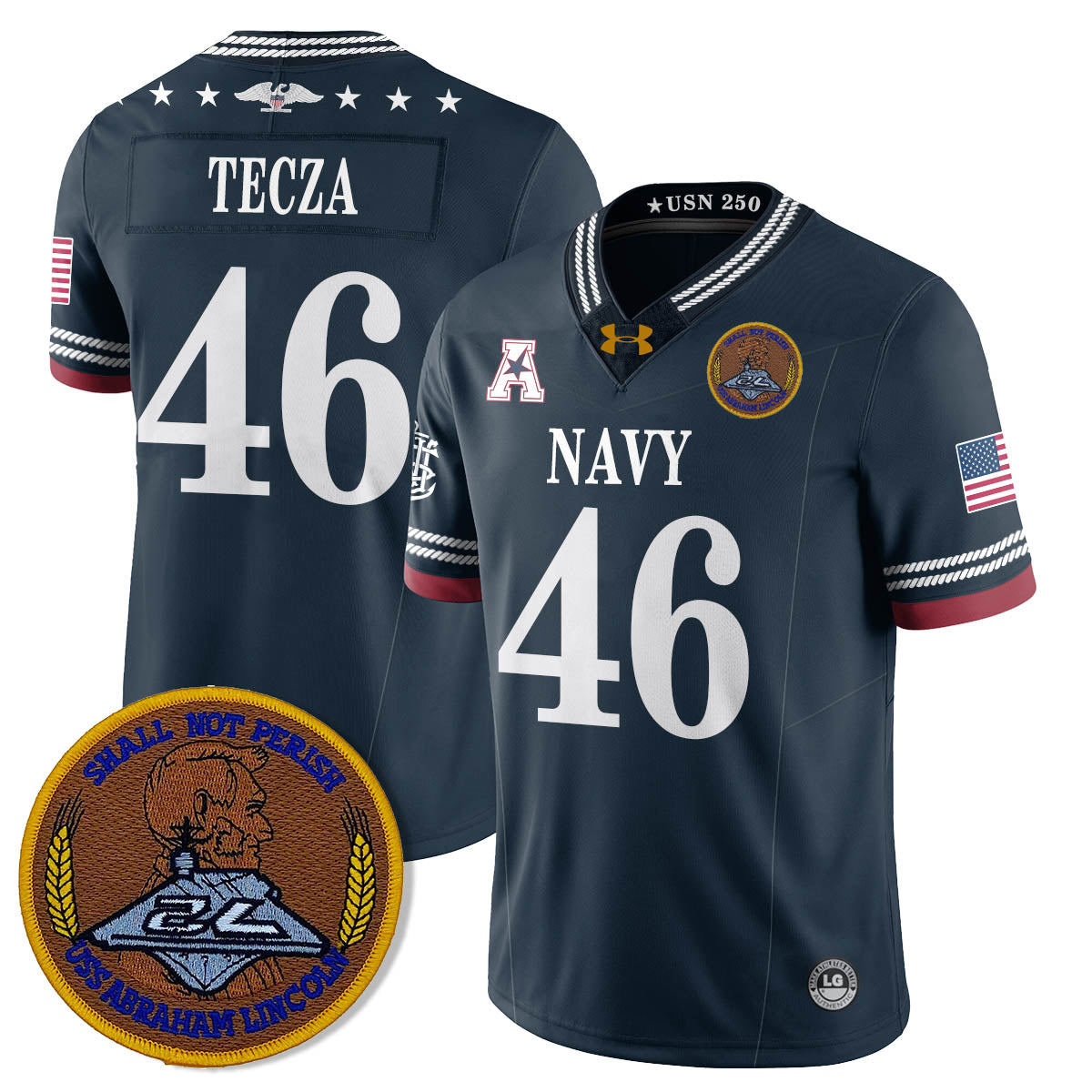 Navy MID Honoring the 250th Anniversary of the United States Navy Jersey - All Stitched-DTD