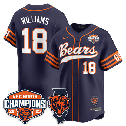 CHI  NFC North Division Champions Vapor Limited Baseball Jersey - All Stitched-DTD