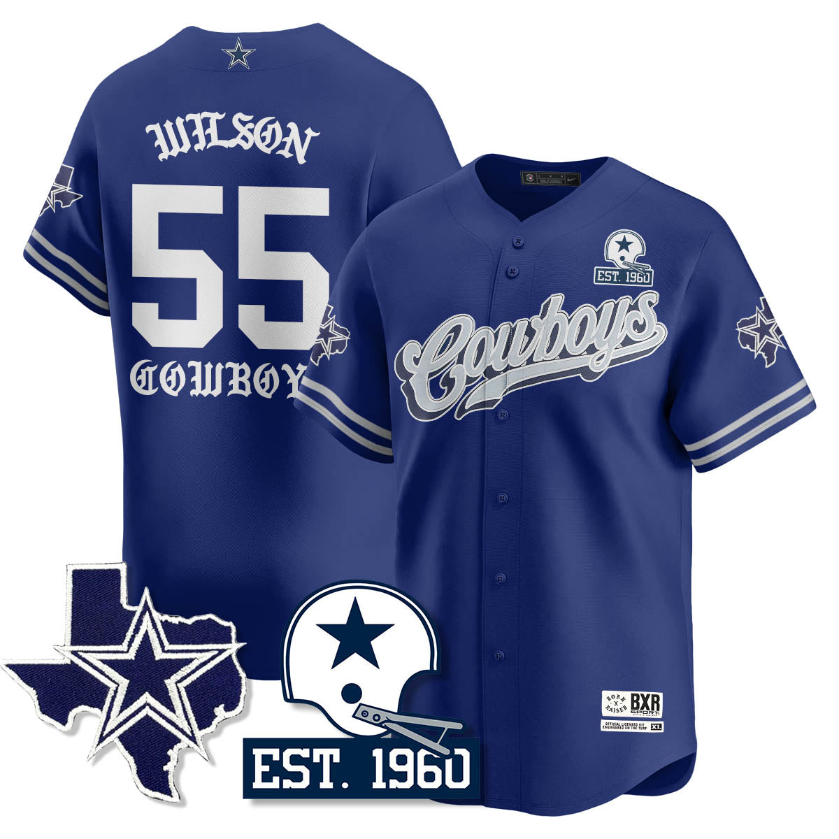 DAL Born x Raised Baseball Jersey - All Stitched-DTD