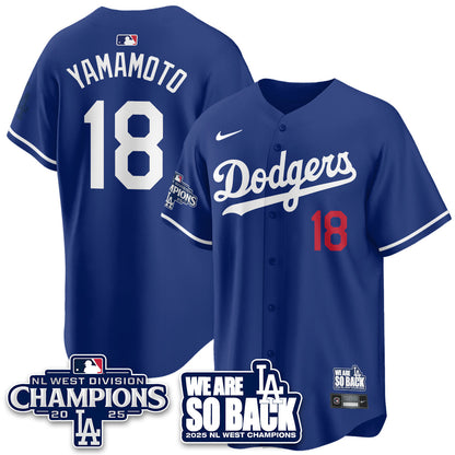 LAD 2025 NL West Division Champions Jersey - All Stitched-DTD