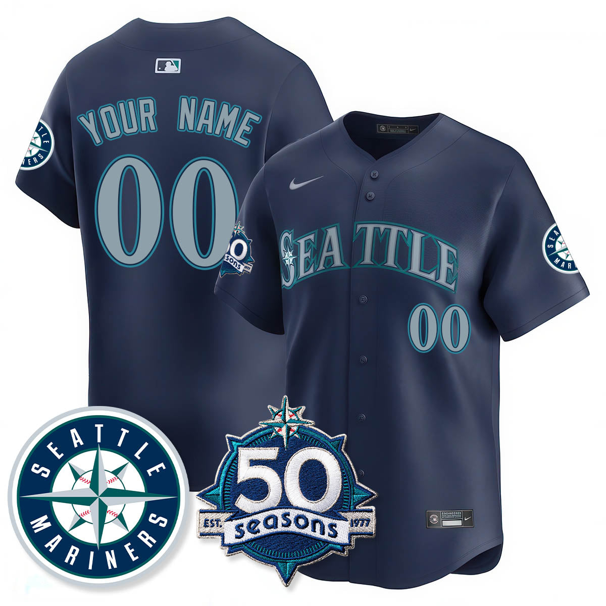 SEA Vapor Premier Limited Jersey - 50th Anniversary - All Stitched-DTD