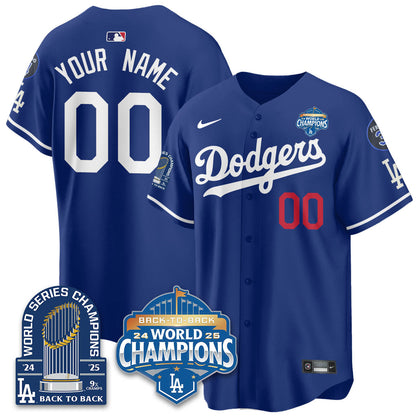 Custom LAD 2025 World Series Champions Jersey - 9x Champs - All Stitched-DTD