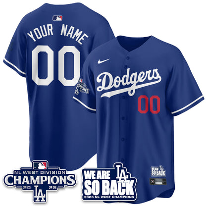 Custom LAD 2025 NL West Division Champions Jersey - All Stitched-DTD
