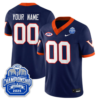 Virginia Football ACC Championship Vapor Limited Custom Jersey - All Stitched-DTD