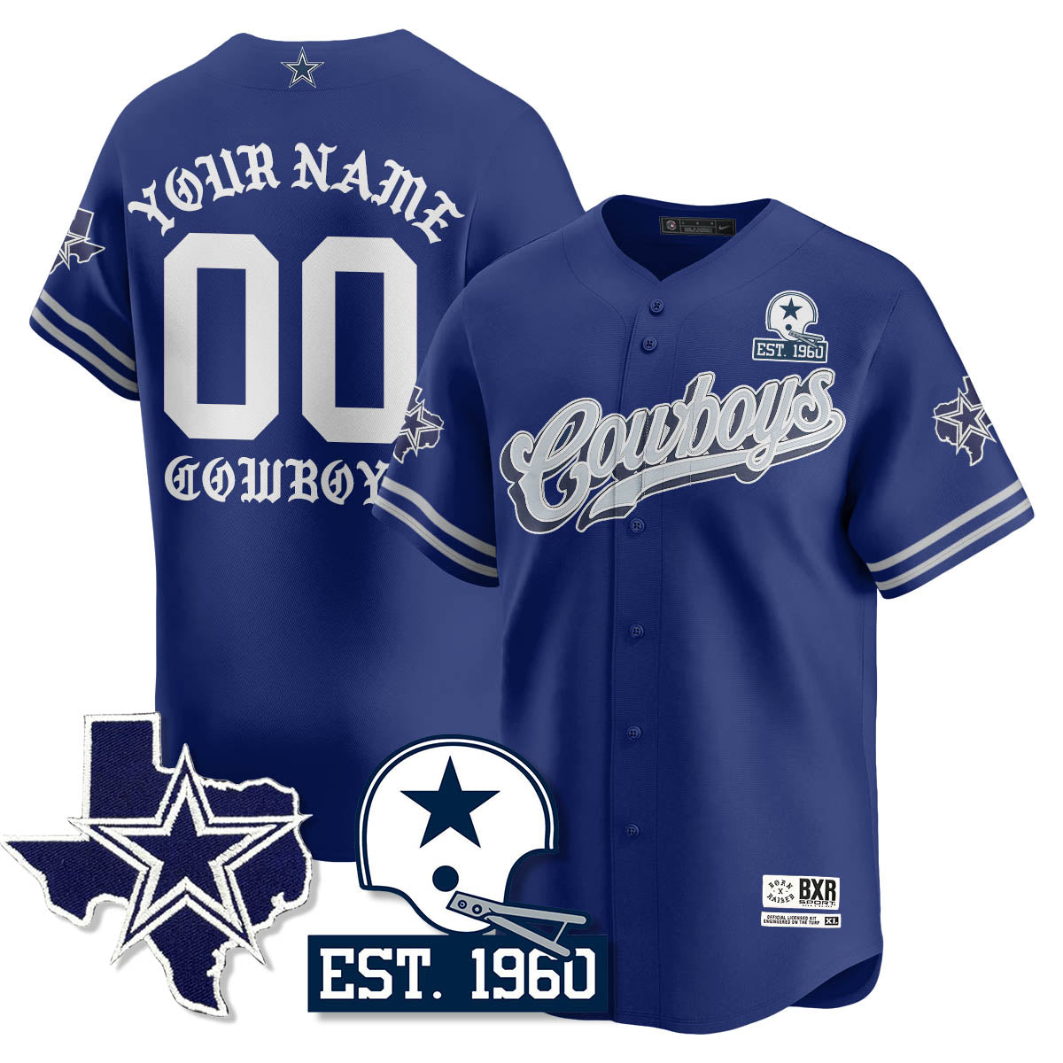 DAL Born x Raised Baseball Custom Jersey - All Stitched-DTD