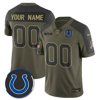Custom IND 2025 Salute to Service Limited Jersey - All Stitched-DTD