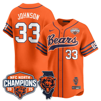 CHI  NFC North Division Champions Vapor Limited Baseball Jersey - All Stitched-DTD