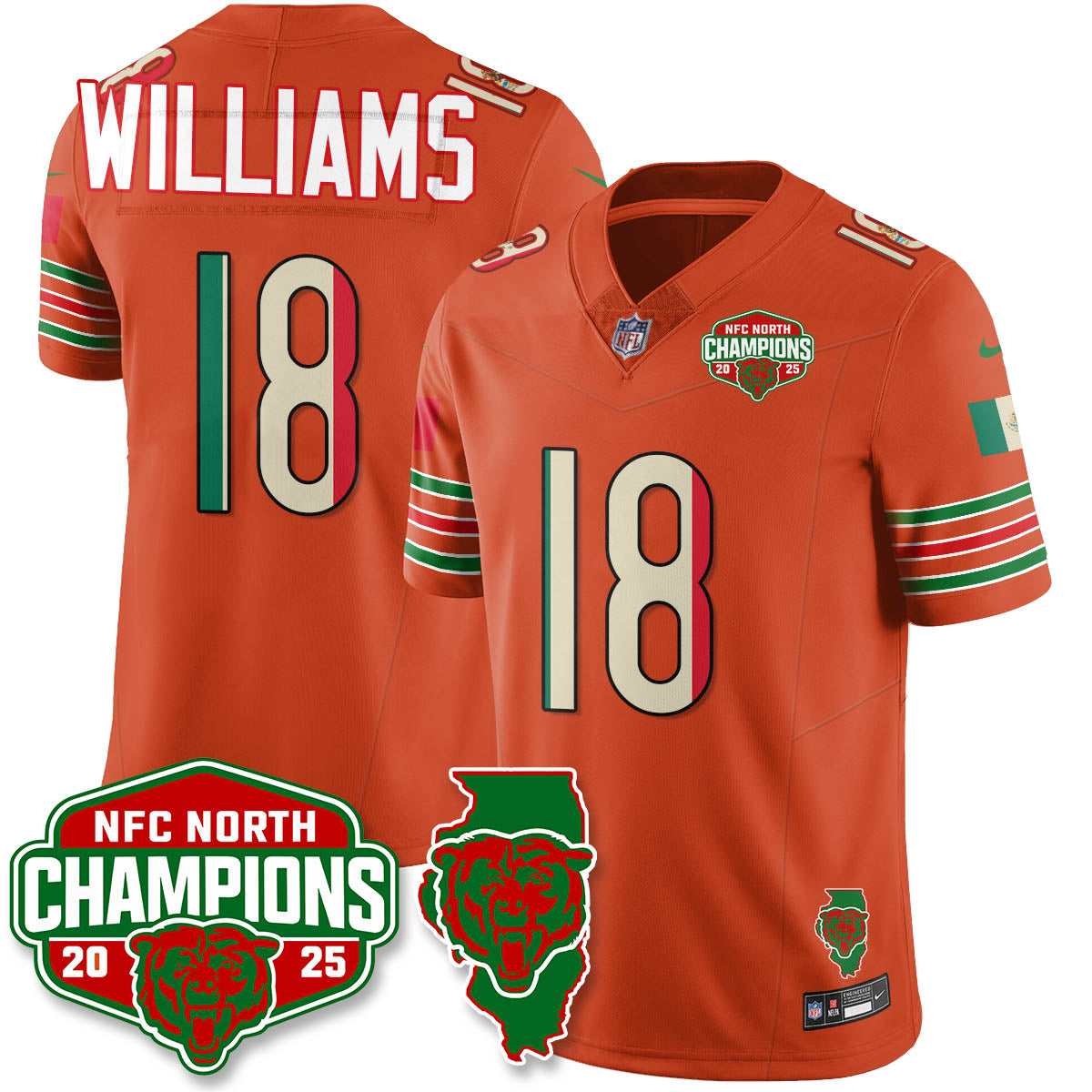 CHI Mexico NFC North Division Champions Vapor Limited Jersey - All Stitched-DTD