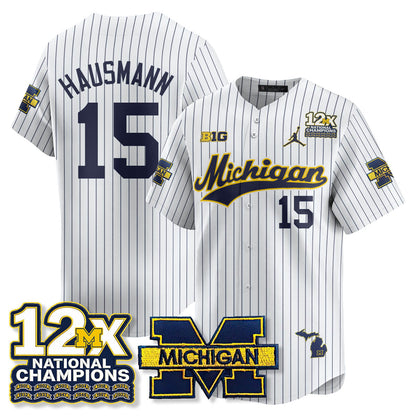 MICH 12x-Time National Champions Baseball Limited Jersey - All Stitched-DTD