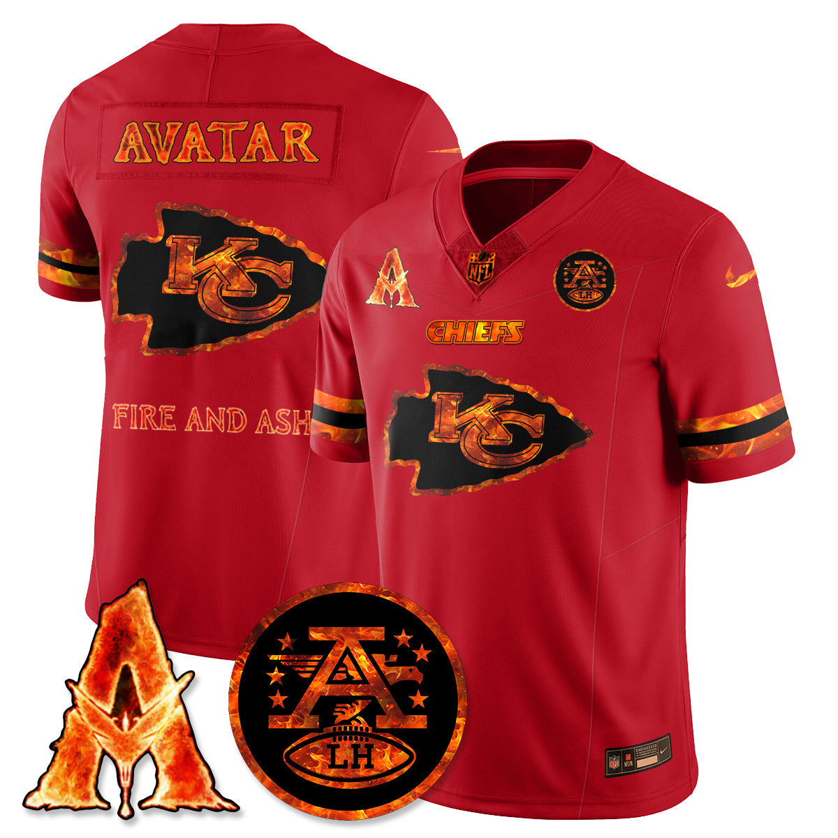 KC x Avatar 3 Fire and Ash Jersey - Stitched-DTD