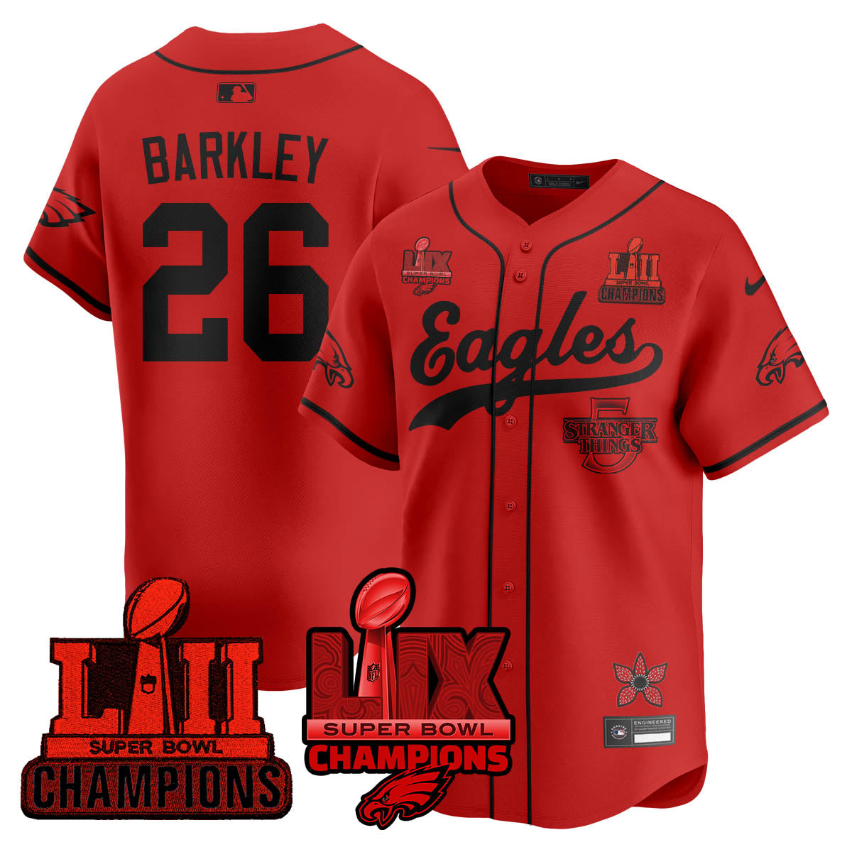 PHI Stranger Things Vapor Limited Baseball Jersey - All Stitched-DTD