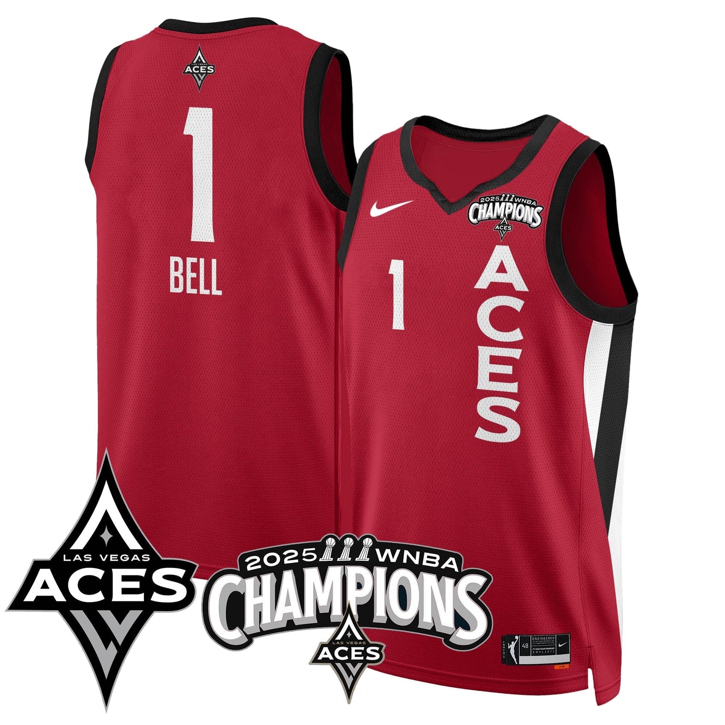 Las Vegas Aces 2025 WNBA Championship Jersey - All Stitched-DTD