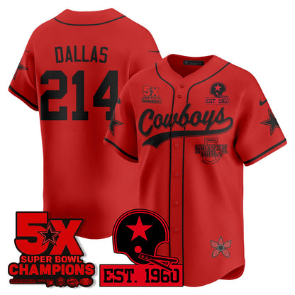 DAL Stranger Things Vapor Limited Baseball Jersey - All Stitched-DTD
