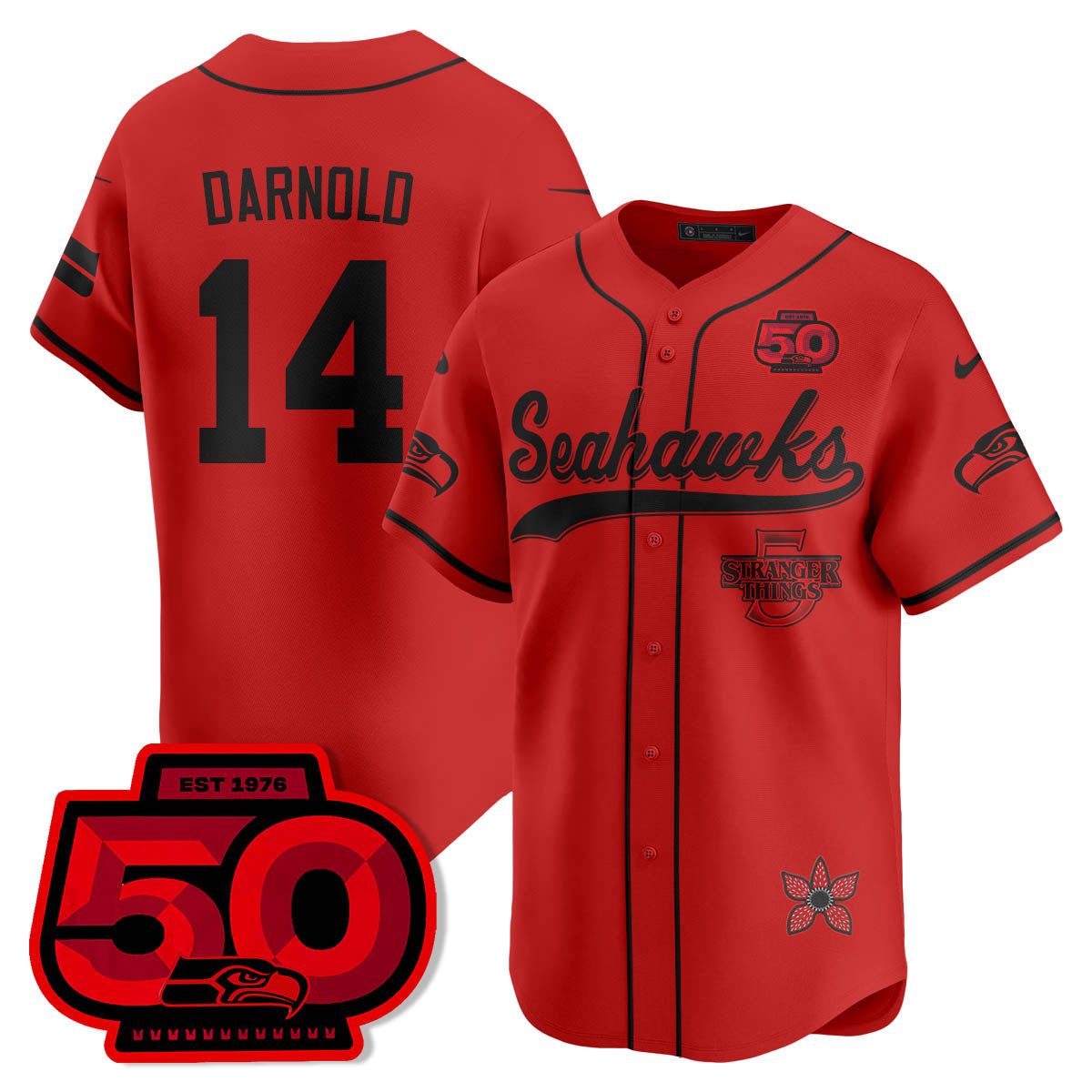 SEA Stranger Things Vapor Limited Baseball Jersey - All Stitched-DTD