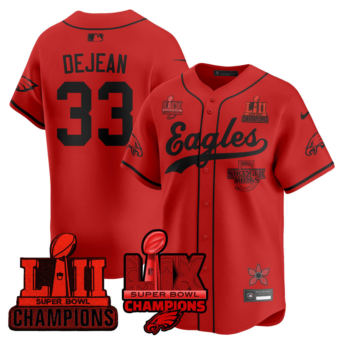 PHI Stranger Things Vapor Limited Baseball Jersey - All Stitched-DTD