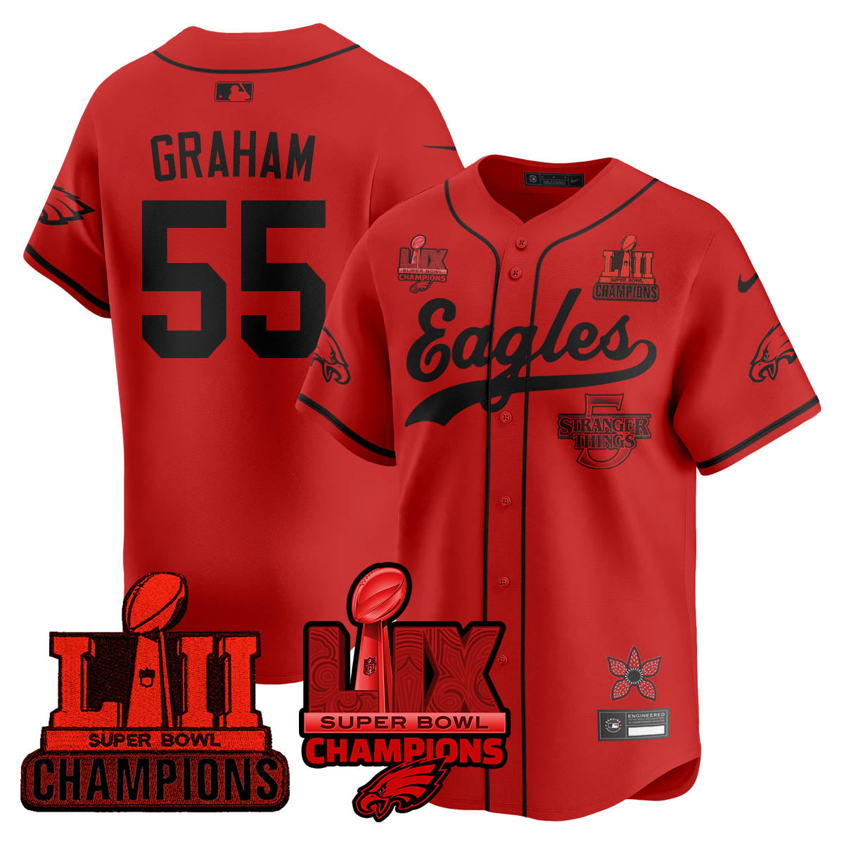 PHI Stranger Things Vapor Limited Baseball Jersey - All Stitched-DTD