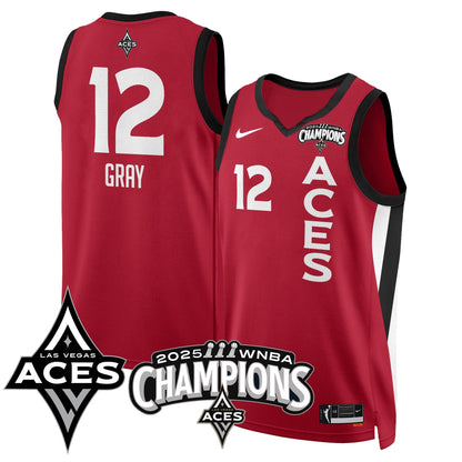 Las Vegas Aces 2025 WNBA Championship Jersey - All Stitched-DTD