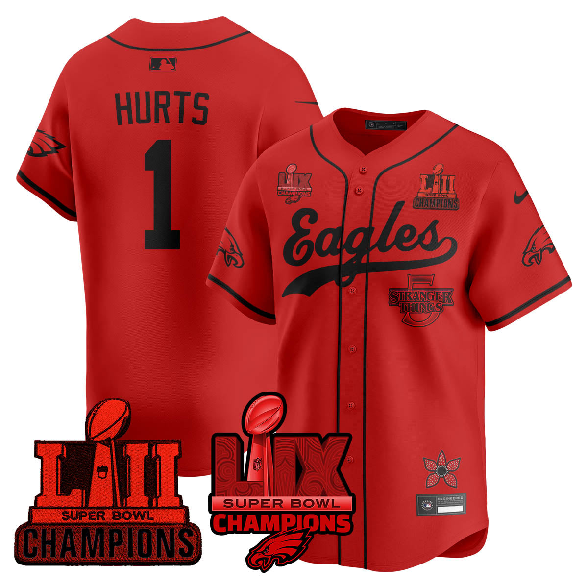 PHI Stranger Things Vapor Limited Baseball Jersey - All Stitched-DTD
