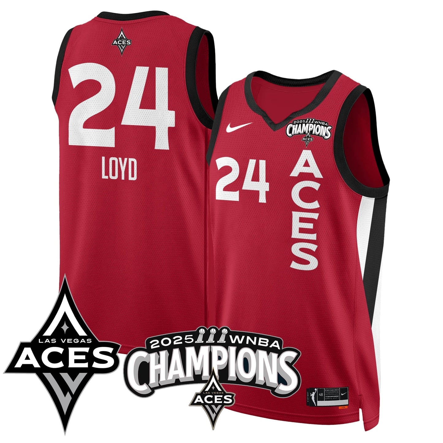 Las Vegas Aces 2025 WNBA Championship Jersey - All Stitched-DTD