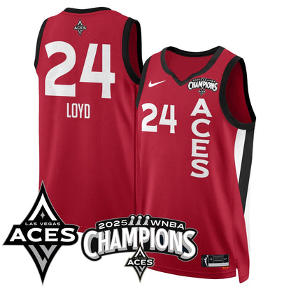 Las Vegas Aces 2025 WNBA Championship Jersey - All Stitched-DTD