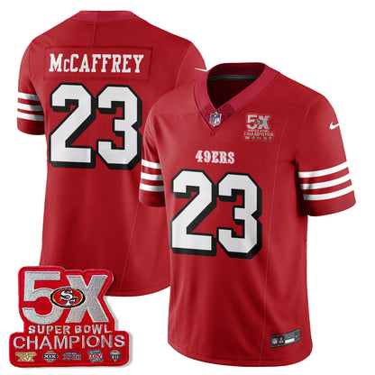 SF 5-Time Champions Patch Vapor Limited Jersey - All Stitched-DTD