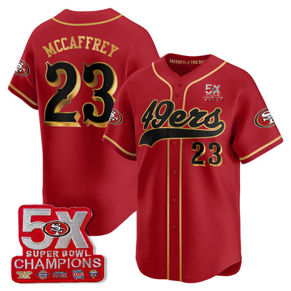 SF 5-Time Champions Patch Vapor Baseball Jersey - All Stitched-DTD