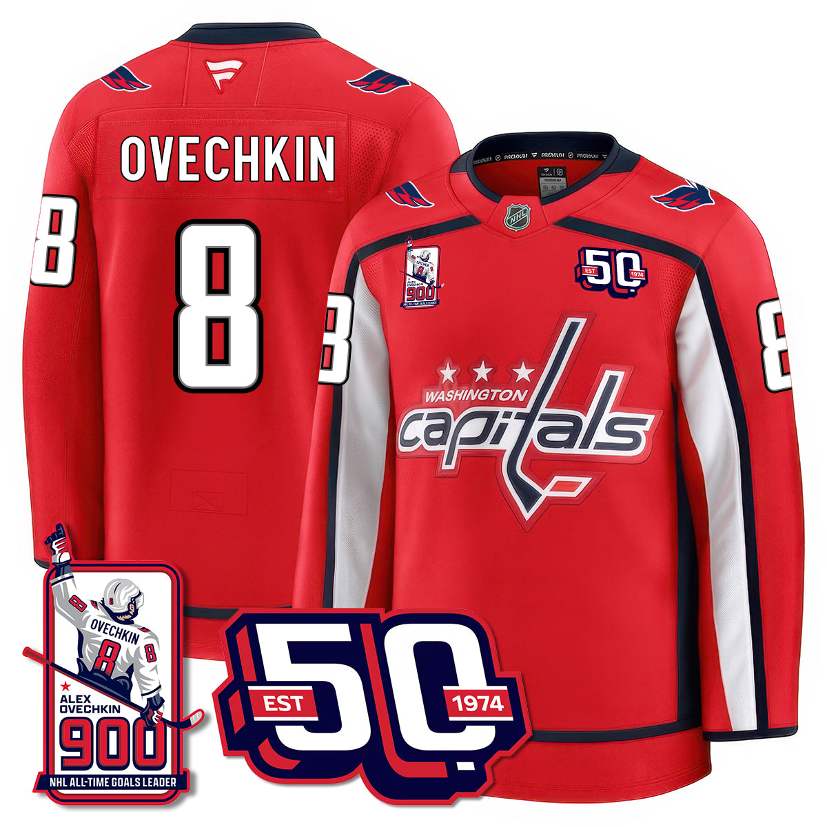 WSH 2025 Premium Jersey - 900 GOALS -  All Stitched-DTD