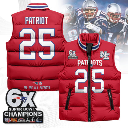 NE 6-Time Champions Unisex Puffer Vest-DTD