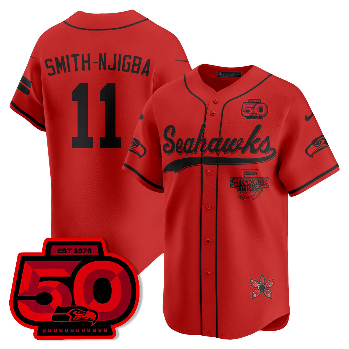 SEA Stranger Things Vapor Limited Baseball Jersey - All Stitched-DTD