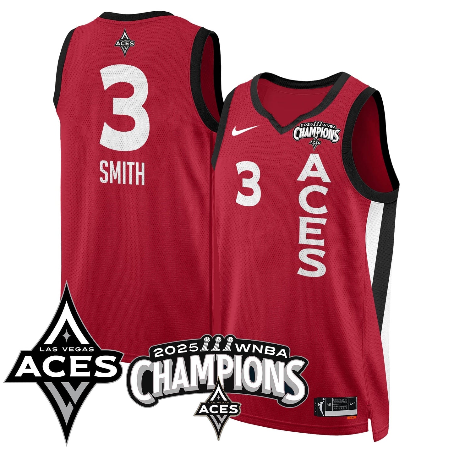 Las Vegas Aces 2025 WNBA Championship Jersey - All Stitched-DTD