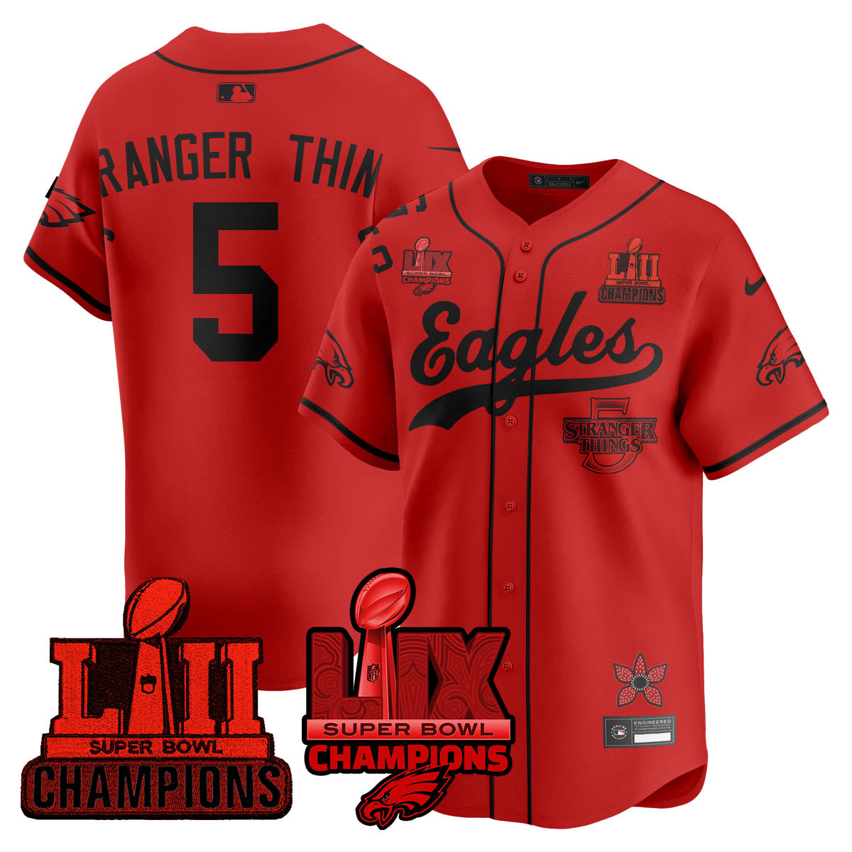 PHI Stranger Things Vapor Limited Baseball Jersey - All Stitched-DTD