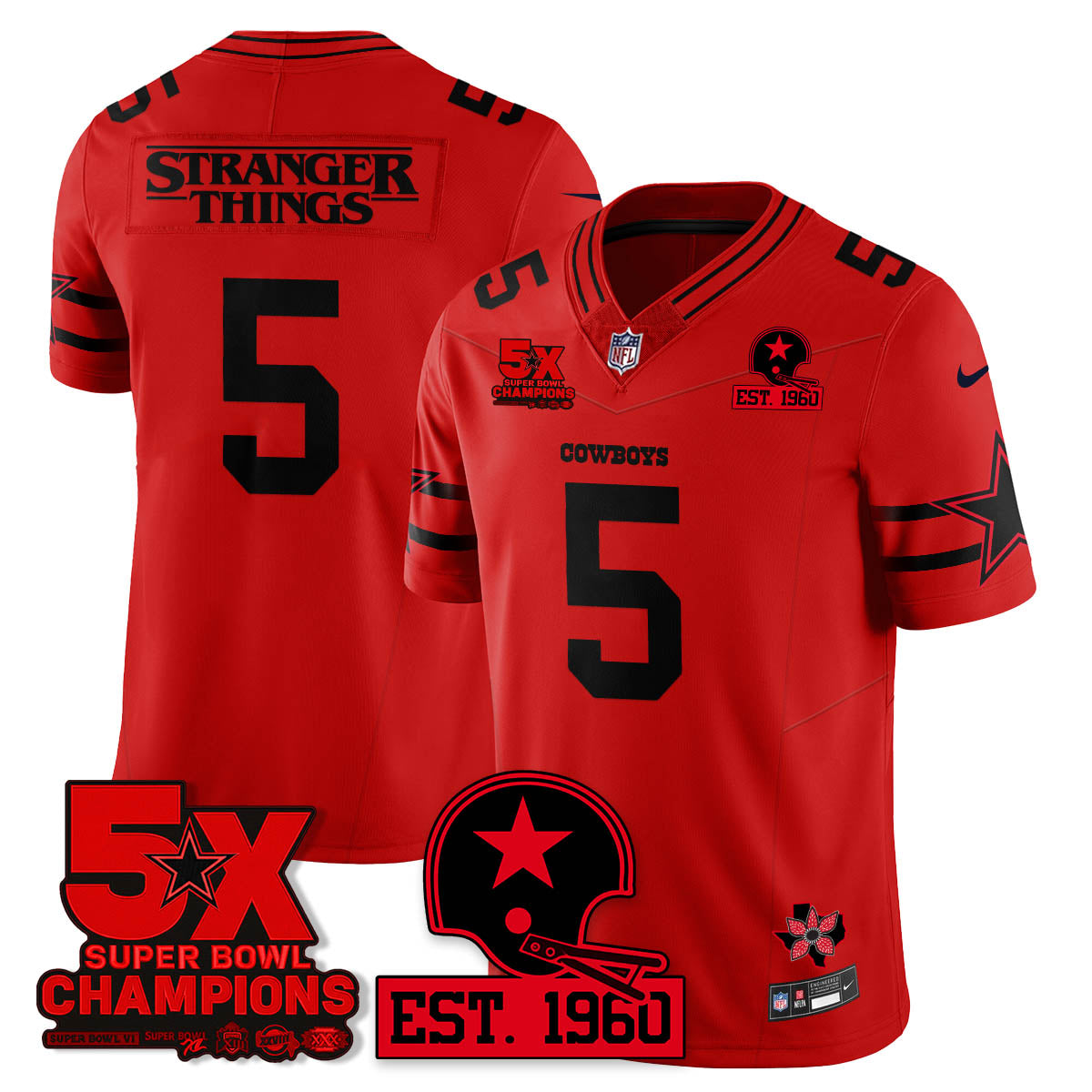 DAL 'Stranger Things Edition' Vapor Limited Jersey - All Stitched-DTD