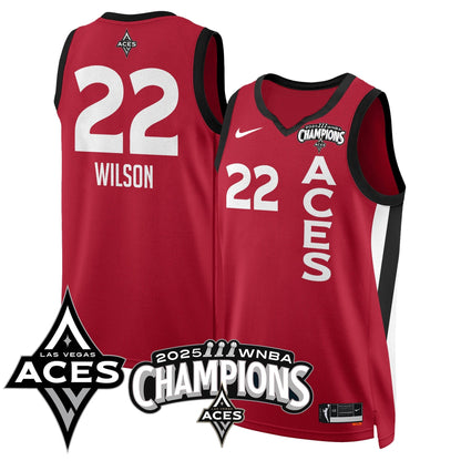 Las Vegas Aces 2025 WNBA Championship Jersey - All Stitched-DTD