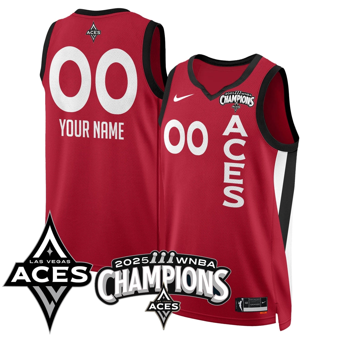 Las Vegas Aces 2025 WNBA Championship Custom Jersey - All Stitched-DTD