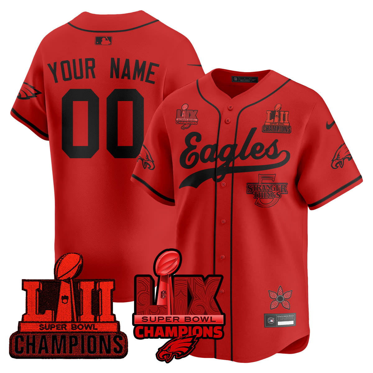 PHI Stranger Things Vapor Limited Baseball Custom Jersey - All Stitched-DTD