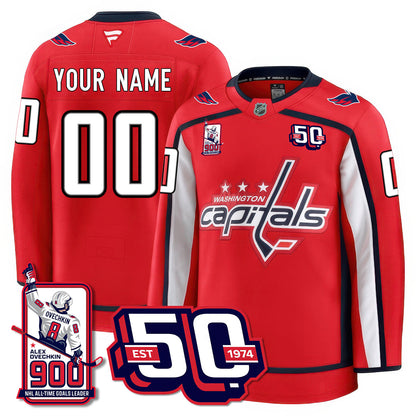 Custom WSH 2025 Premium Jersey - 900 GOALS -  All Stitched-DTD