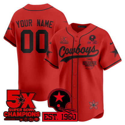 DAL Stranger Things Vapor Limited Baseball Custom Jersey - All Stitched-DTD
