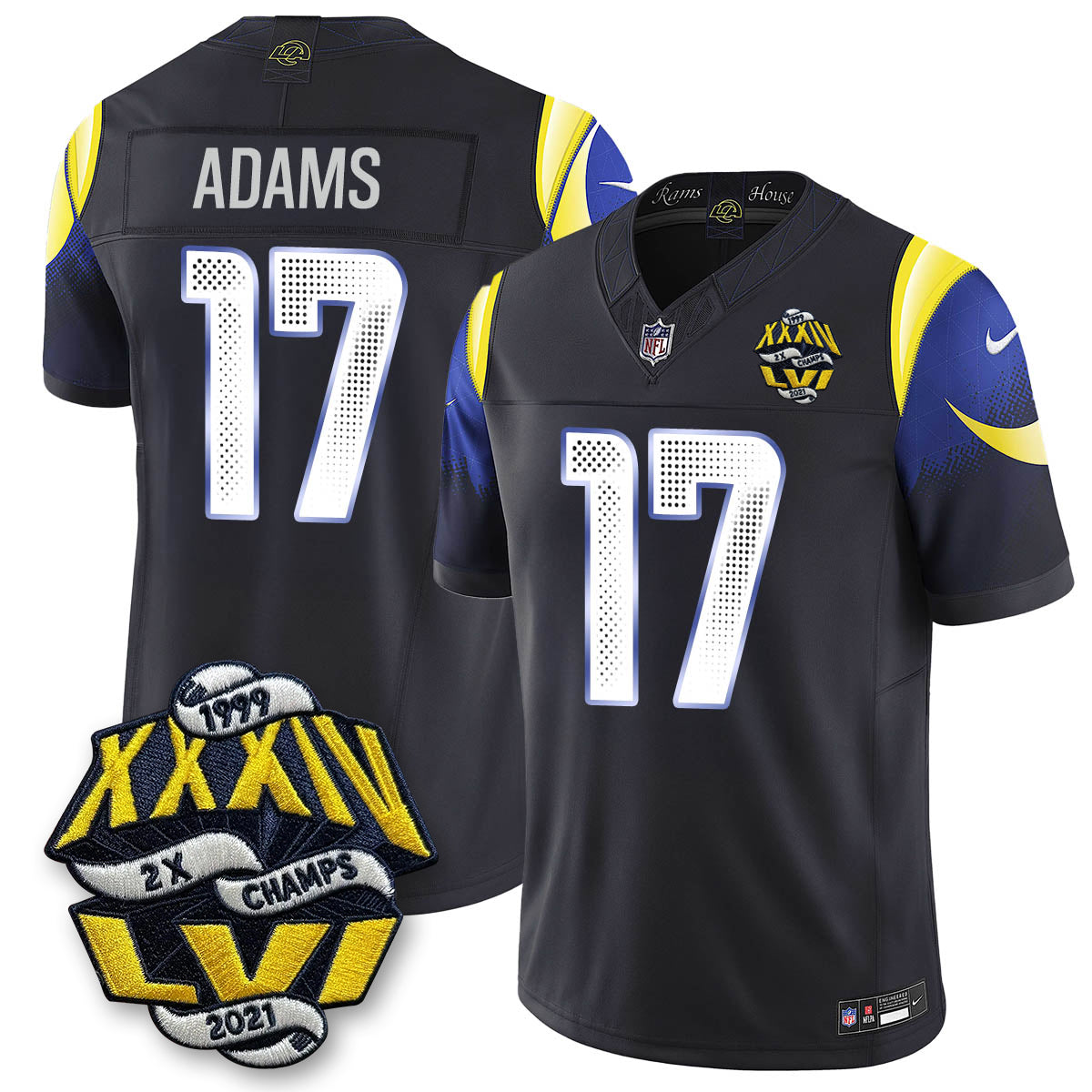 LAR 2-Time Champions Patch Vapor Limited Jersey - All Stitched-DTD